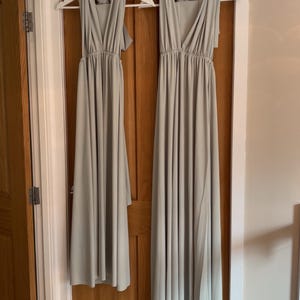 heavenly hues light grey maxi dress Royal Blue Satin Halter Mini Dress – Gabi Swimwear main image 1