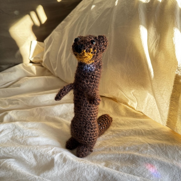Weasel Rochet Pattern Crochet Pattern for Nims and Ermine, Realistic Crochet Stoat / Weasel ...