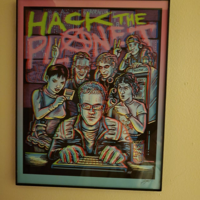 HACK THE PLANET 3D Hackers Movie Poster with Glasses -  Portugal