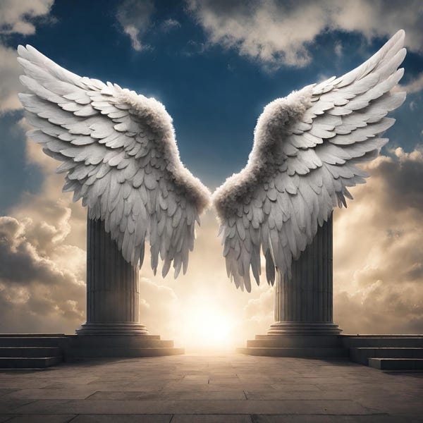 The Gateway to Heaven and Angel Wings, in Loving Memory PNG, Memorial ...