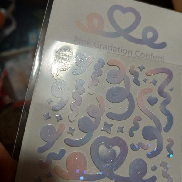 Kpop Polco Deco Stickers "gradation Confetti" - 1 PC | Kawaii Cute Kpop ...