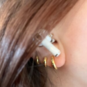 Gold Thick Huggie Hoop Earrings photo review