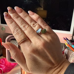 Customer photo from Jennifer, Raw Peridot Ring in Yellow Gold