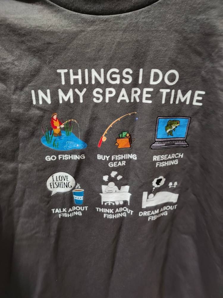 Fishing Things I Do In My Spare Time Shirt, Fishing Shirts, Fishing Gifts, Fish and Fisherman Dad or Father's Day Gift TShirt