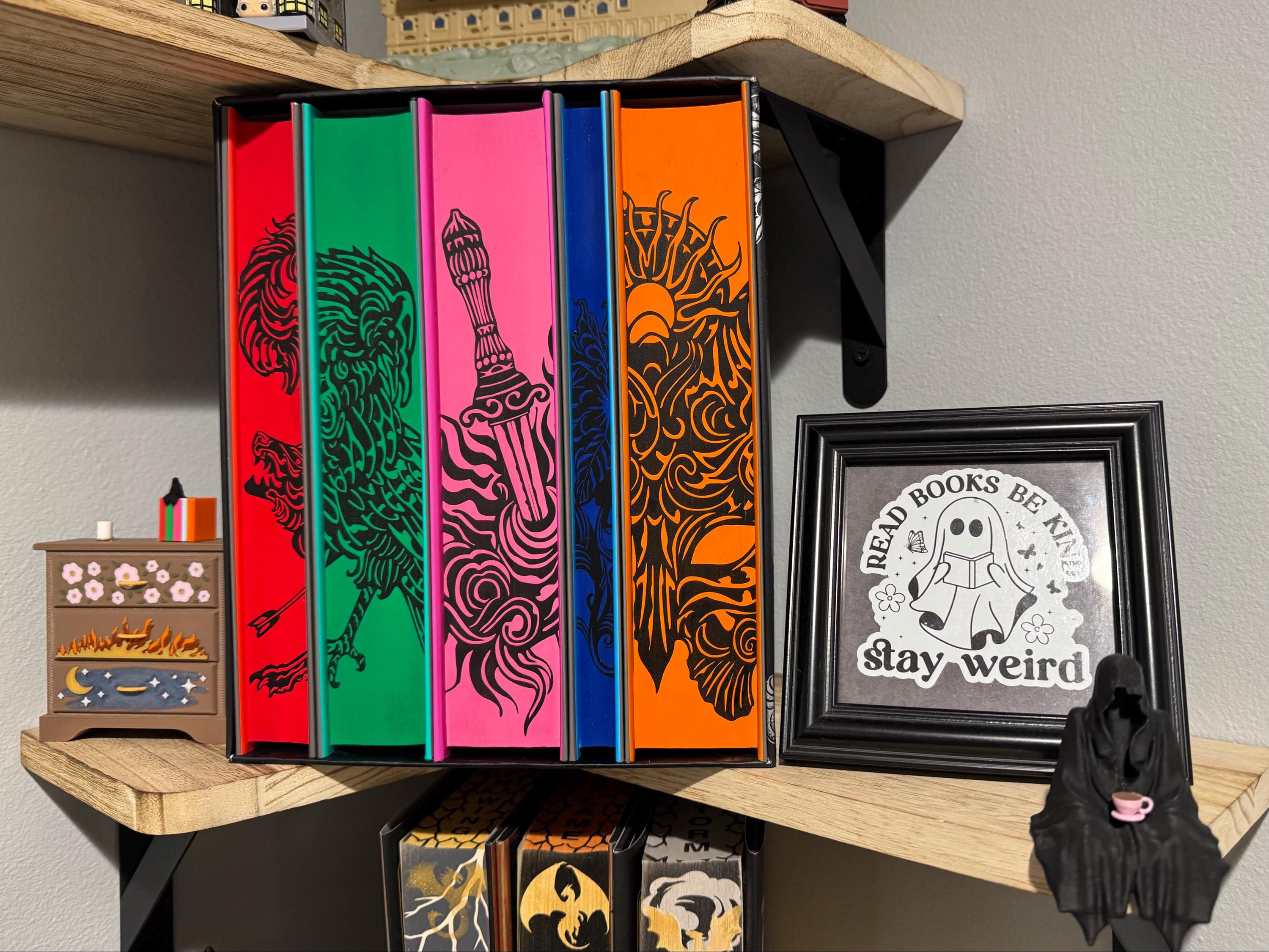 A Court of Thorns and Roses series by Sarah J Maas with Custom Stenciled & Sprayed Edges