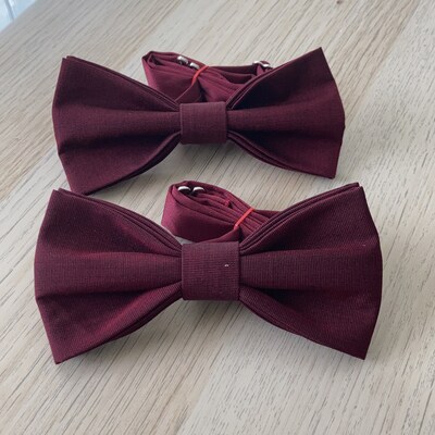 childrens burgundy bow tie
