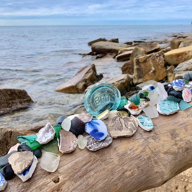 Buy Genuine Sea Glass Beach Treasure Beach Glass Sea Pottery Beach Decor  Beach Stones Shell Bulk Mermaid Treasure Box Sea Ceramic Seaglass Online in  India 