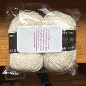 4 Ply Milk Cotton Yarn for Crochet, Amigurumi, and Punch Needling - Etsy