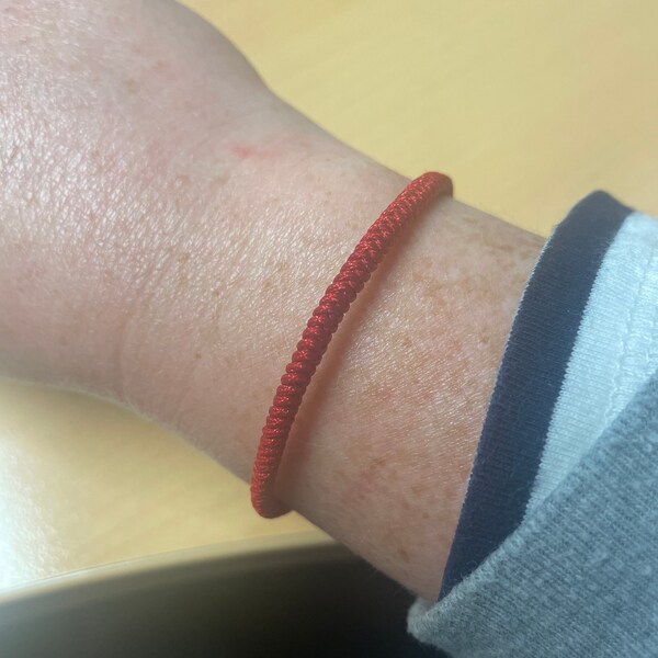 Red Cord Buddhist Protection - String Bracelet - Handmade Adjustable ...