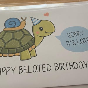 WBdesignz Biglietto Di Compleanno Tartaruga Let's Shell-erbate, Con Busta, DIN A6, Carta 300 G/m²