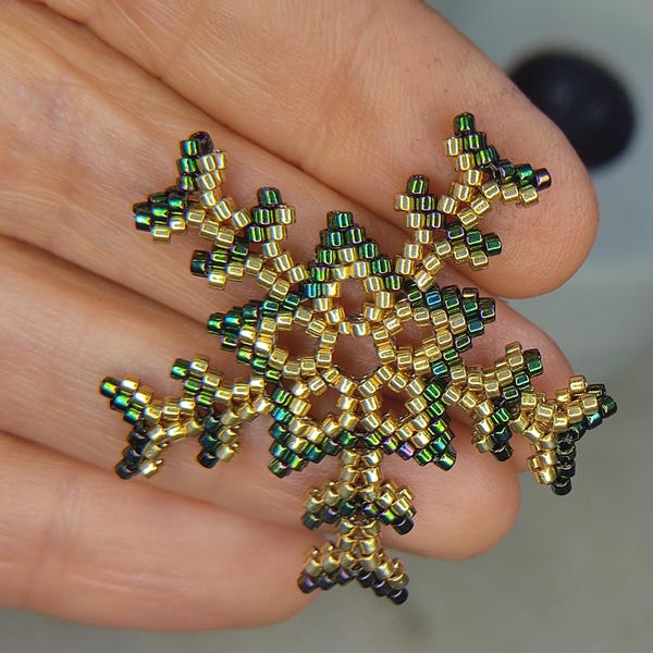 PDF Tutorial - Beaded Snowflake - Etsy