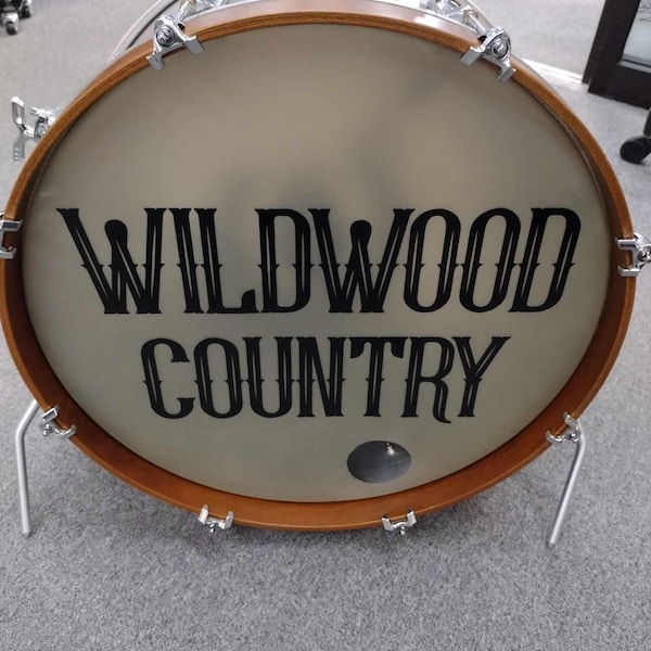 Custom Bass Drum Decal - Band Name or Logo Transfer Sticker - Drum Head ...