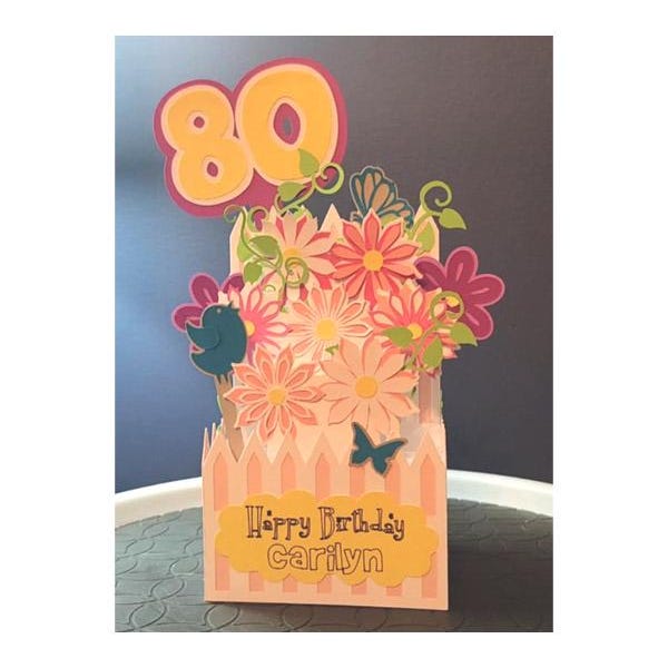 Whimsy Floral Garden Card in A Box 3D SVG - Etsy