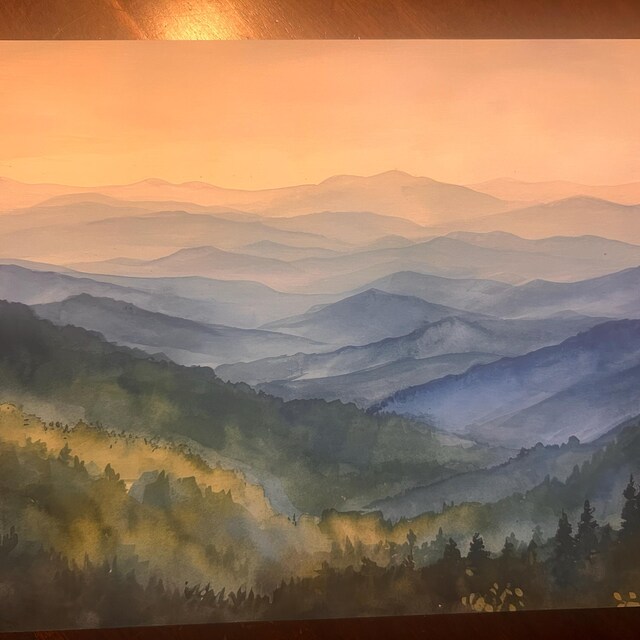 ブルーリッジ山脈の絵画、ブルーリッジ・パークウェイの水彩画