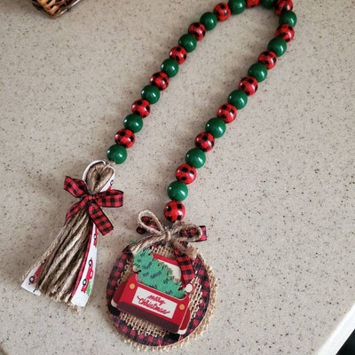 Little Red Truck Wood Tags Farmhouse Christmas Tree - Etsy