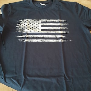 Spartan Distressed US Flag T-Shirt In Military Green - Small - Foto 4
