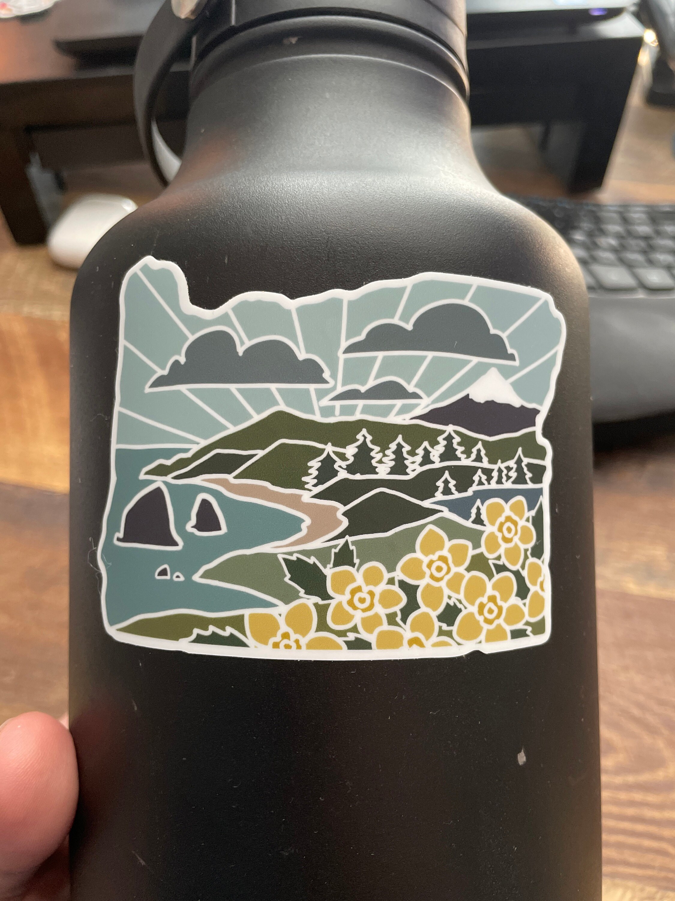Oregon Durable Sticker | High Quality Bumper Sticker | United States Vinyl Decal | Weatherproof Sticker | Water Bottle Sticker | 4&quot;