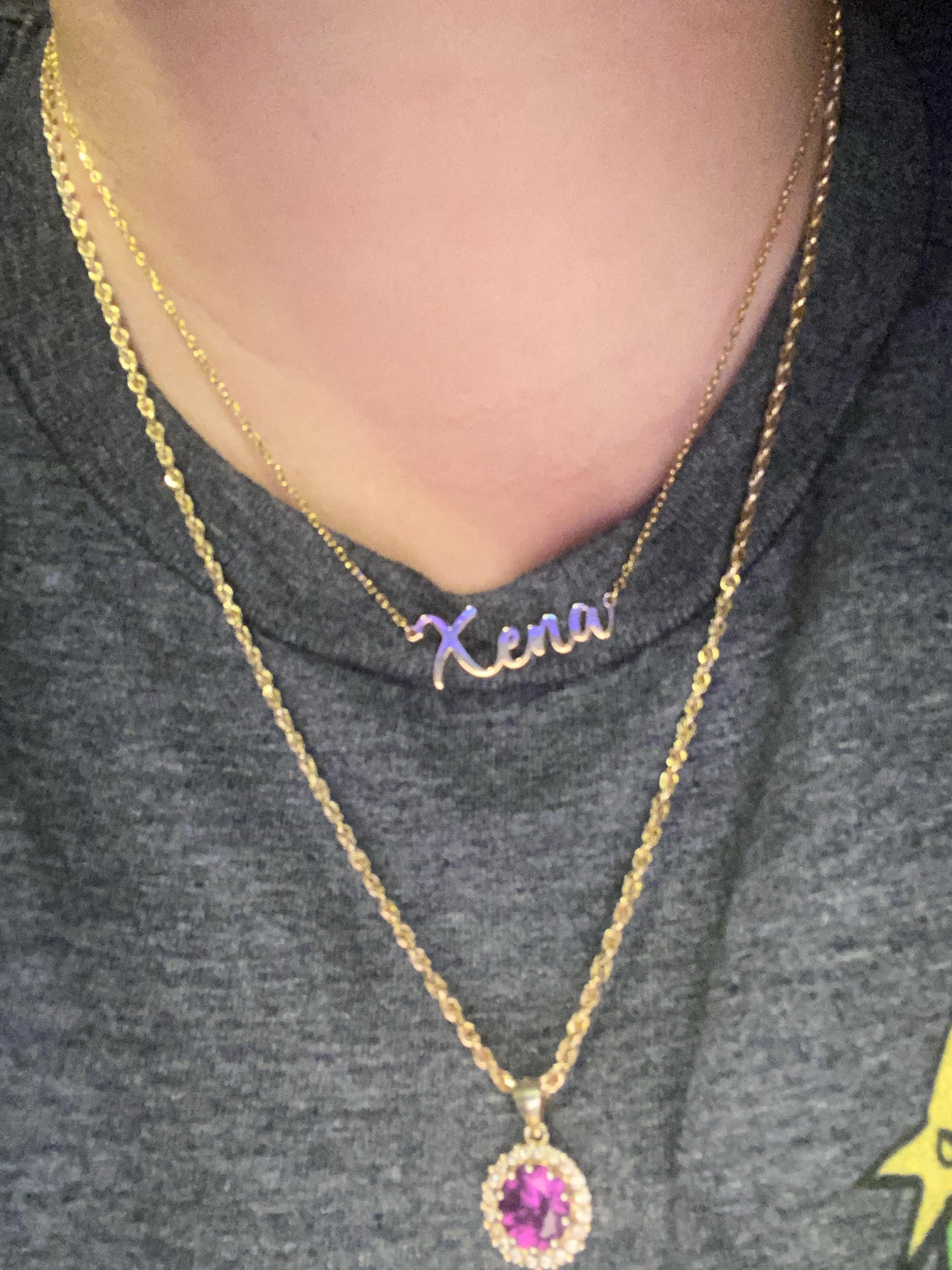 Namenskette Gold, Namensschild Halskette 14k Massivgold, Personalisierter Namensschmuck, Gold filled Name, Mama Halskette, Personalisierter Namensschmuck, AU20