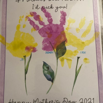 Mother's Day Gift Printable Handprint Crafts From Kids - Etsy