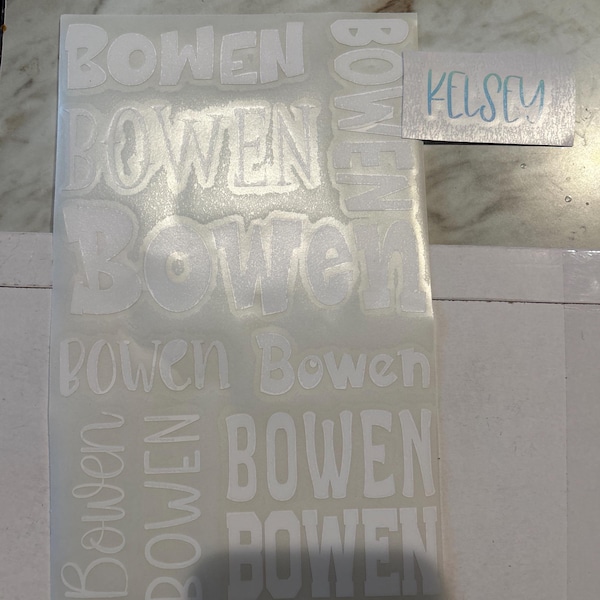 Personalized Vinyl Name Decal Sheets | Durable Custom Stickers for ...