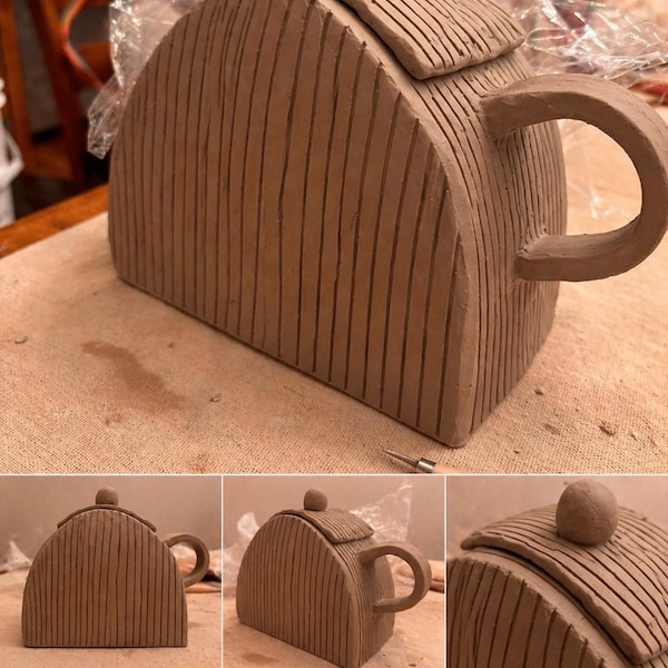 Slab Teapot Tutorial Printable Pottery Teapot Template With Step-by-step Video for Handmade ...