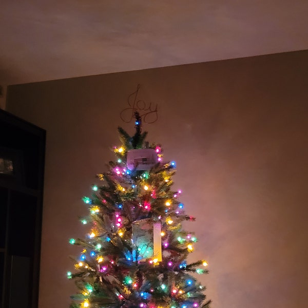 Joy Christmas Tree Topper - Etsy