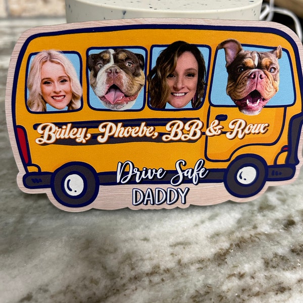 Personalized Drive Safe Daddy Car Visor Clip, Custom Photo Car Visor Clip, Picture Frame, Gift ...