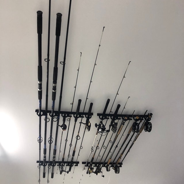 21 INSHORE Fishing Rod Rack Holder Garage Ceiling or Wall Mounted Storage  organizer for Pole and Reel Perfect Fishing Gift 