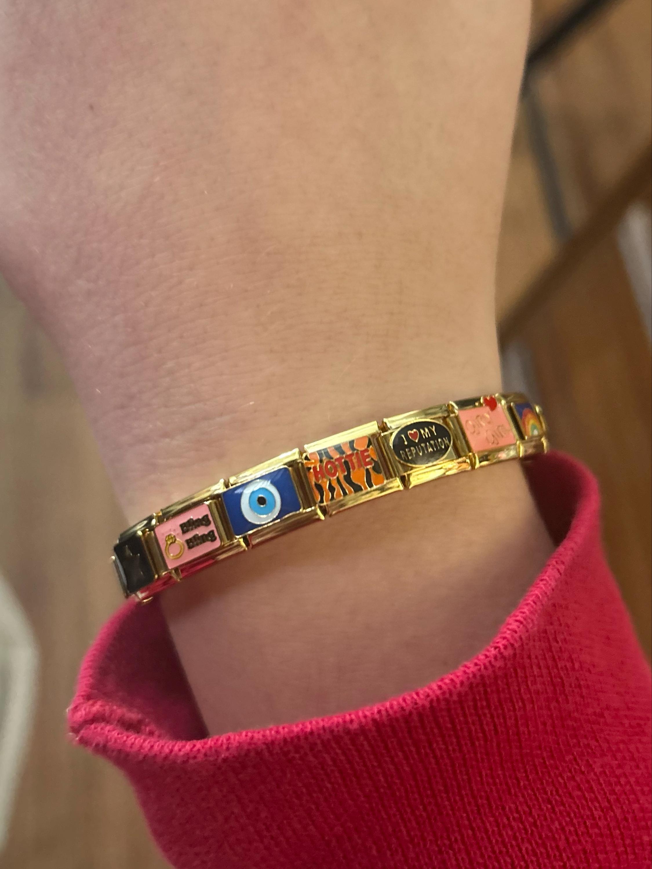 Gold Italian Bracelet, Custom Gold Italy Charms, Personalized Italian Bracelet, Italy Charms