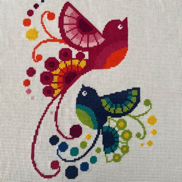 Cross Stitch Pattern Patchwork Quilt Block Flowers the Secret Garden ...