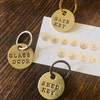 Thick Double Sided Brass Key Tag Labels Any Custom Text Super Quality ...