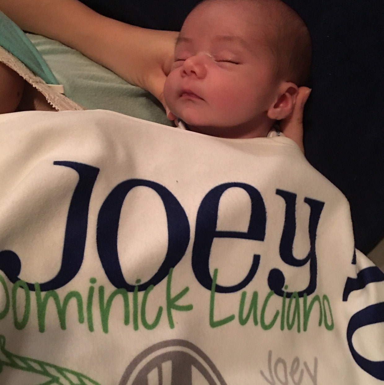 Monogram Baby Blanket- Boy Blanket- Personalized Baby Blanket- Swaddle Receiving Blanket- Baby Shower Gift