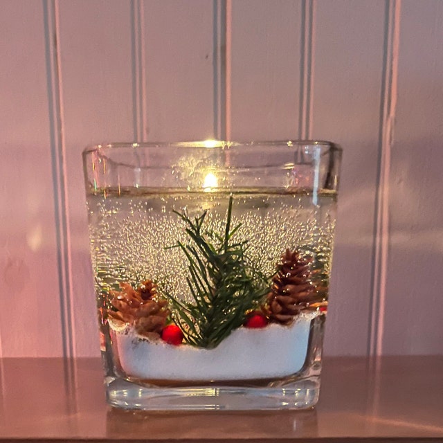 Winter Holiday Pine Gel Candle -   Gel candles, Candles, Gel wax  candles