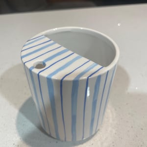 Custom Travel Tumbler, Minimalist To-go Cup, Hand Thrown Pottery Mug, Rustic Sip Mug, Lemonade Cup For Library, CO. Unique Gift Mug