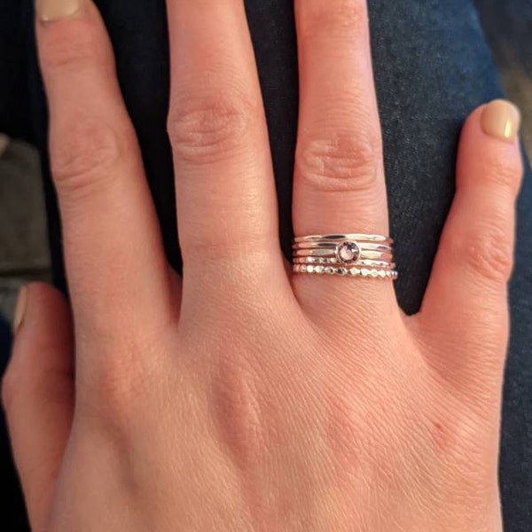 Stacking Ring Set, Stacking Rings, Sterling Silver Ring, Silver ...