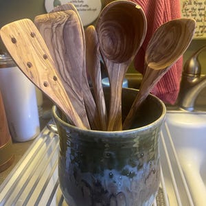 Olive Wood Utensil Set, Personalized Utensils, Engraved Olive Wood Utensil Set, Personalized Utensils, Engraved