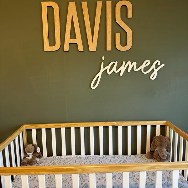 Custom Acrylic and Wood Name Sign | Nursery Decor | Hospital Name ...