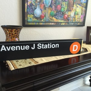 Avenue J Station New York City Subway Sign Wood Sign Etsy Avenue J Station New York City Subway Sign Wood Sign Etsy