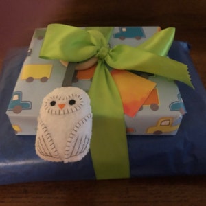 Snowy Owl Felt Rattle - Etsy