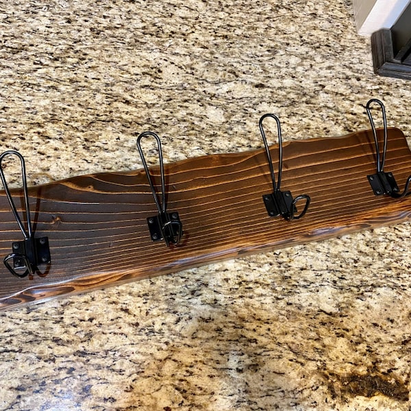 Rustic Farmhouse Coat Rack Distressed Wood, Entryway Organizer ...