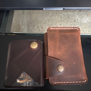 Slim Leather Wallet, Minimalist Leather Wallet, Leather Wallet, Unisex ...