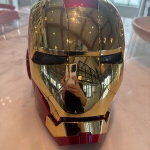 Ironman Mk5 Helmet Shiny Gold - Red - Etsy