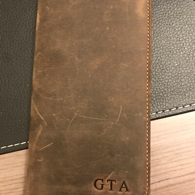 The Antiq Leather Checkbook Cover And Holder, Executive Leather Cheque