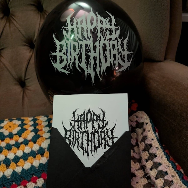 Heavy Metal Happy Birthday Card - Death Metal Gift - Etsy UK