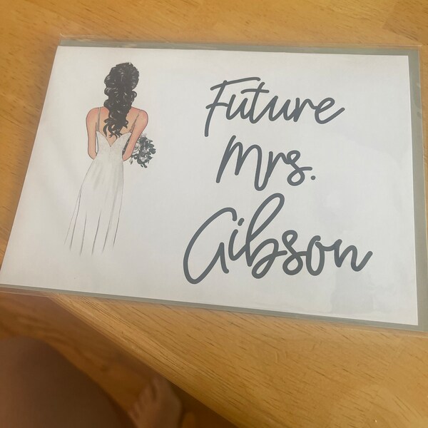 Future Mrs. | Custom Engagement Card | Personalized Wedding Stationery ...