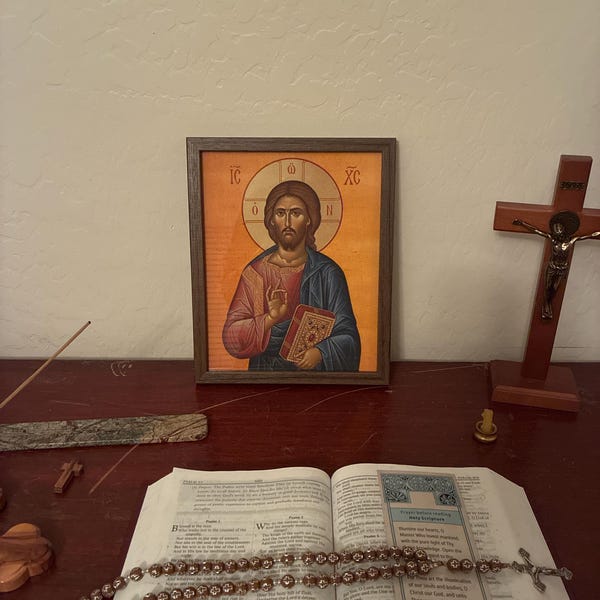 Customer photo of Christ Pantocrator Orthodox Icon Wall Art, Baptism & Confirmation Gift, Holygraceart