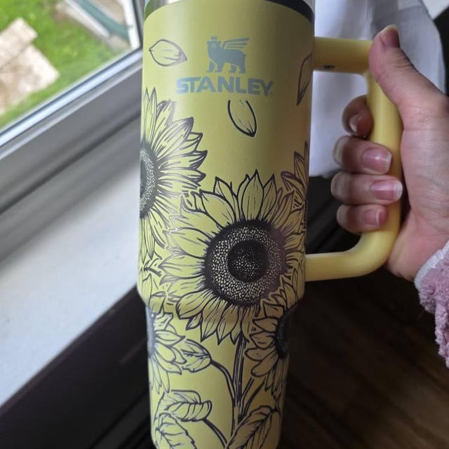 Sunflower Stanley Tumbler With Handle – Insulated Travel Mug for