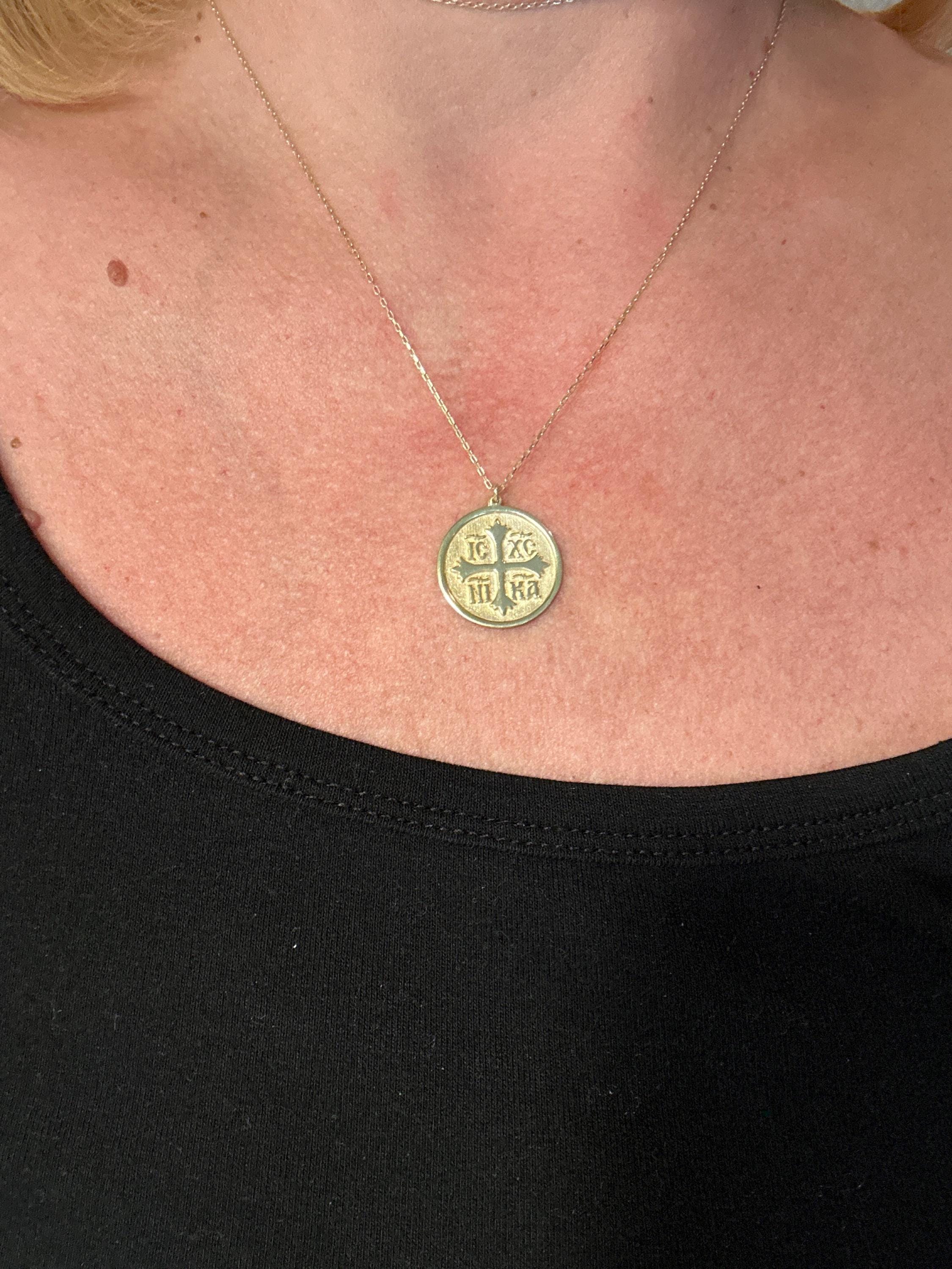 Christian Eastern Orthodox Cross Necklace - IC XC NIKA Cross Necklace - Religious Charm - Orthodox Necklace - Christian Jewelry