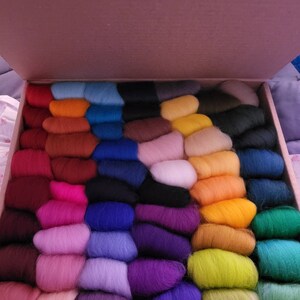 1/2 oz ea 7 colors Summer Bright  Wool roving sliver spin felt needle wet soap 