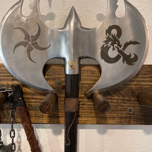 Double Sided Axe Hand Forged Battle Axe Functional Viking Etsy Uk